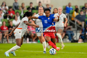 2024-10-24 - United States forward Jaedyn Shaw (15) drives the ball before scoring in the 85th minute - USA WOMEN VS ICELAND WOMEN - FRIENDLY MATCH - SOCCER