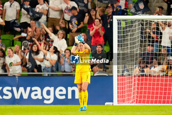 2024-10-24 - United States goalkeeper Alyssa Naeher (1) celebrates after a USA goal - USA WOMEN VS ICELAND WOMEN - FRIENDLY MATCH - SOCCER