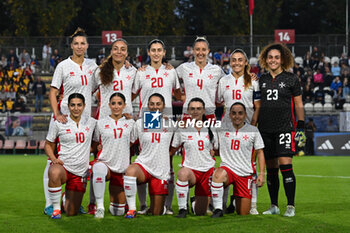 2024-10-25 - Malta FA players are posing for a team photo during the women's international friendly match between Italy and Malta FA at the Tre Fontane Stadium on October 25, 2024 in Rome, Italy. - ITALY WOMEN VS MALTA WOMEN - FRIENDLY MATCH - SOCCER