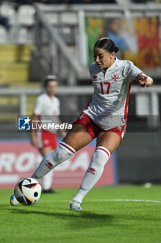 2024-10-25 - Brenda Borg (MLT) in action during the women's international friendly match between Italy and Malta FA at the Tre Fontane Stadium on October 25, 2024 in Rome, Italy. - ITALY WOMEN VS MALTA WOMEN - FRIENDLY MATCH - SOCCER