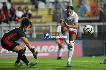 2024-10-25 - Patricia Ebejer (MLT) and Brenda Borg (MLT) in action during the women's international friendly match between Italy and Malta FA at the Tre Fontane Stadium on October 25, 2024 in Rome, Italy. - ITALY WOMEN VS MALTA WOMEN - FRIENDLY MATCH - SOCCER