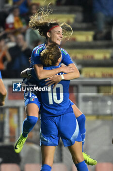 2024-10-25 - Cristiana Girelli (ITA) celebrates after scoring the gol of 1-0 during the women's international friendly match between Italy and Malta FA at the Tre Fontane Stadium on October 25, 2024 in Rome, Italy. - ITALY WOMEN VS MALTA WOMEN - FRIENDLY MATCH - SOCCER