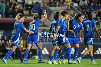 2024-10-25 - Cristiana Girelli (ITA) celebrates after scoring the gol of 1-0 during the women's international friendly match between Italy and Malta FA at the Tre Fontane Stadium on October 25, 2024 in Rome, Italy. - ITALY WOMEN VS MALTA WOMEN - FRIENDLY MATCH - SOCCER