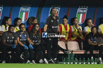 2024-10-25 - Manuela Tessa coach of Malta FAduring the women's international friendly match between Italy and Malta FA at the Tre Fontane Stadium on October 25, 2024 in Rome, Italy. - ITALY WOMEN VS MALTA WOMEN - FRIENDLY MATCH - SOCCER