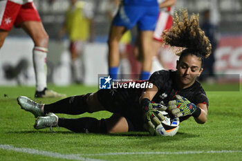 2024-10-25 - Patricia Ebejer (MLT) in action during the women's international friendly match between Italy and Malta FA at the Tre Fontane Stadium on October 25, 2024 in Rome, Italy. - ITALY WOMEN VS MALTA WOMEN - FRIENDLY MATCH - SOCCER