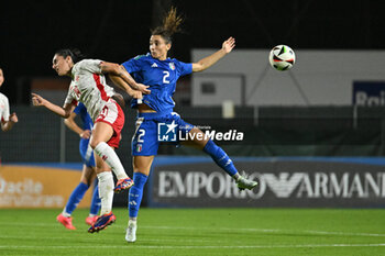 2024-10-25 - Shona Zammit (MLT) and Angelica Soffia (ITA) in action during the women's international friendly match between Italy and Malta FA at the Tre Fontane Stadium on October 25, 2024 in Rome, Italy. - ITALY WOMEN VS MALTA WOMEN - FRIENDLY MATCH - SOCCER