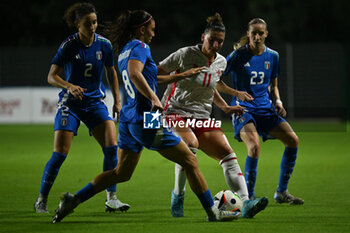 2024-10-25 - Agnese Bonfantini (ITA) and Kailey Willis (MLT) in action during the women's international friendly match between Italy and Malta FA at the Tre Fontane Stadium on October 25, 2024 in Rome, Italy. - ITALY WOMEN VS MALTA WOMEN - FRIENDLY MATCH - SOCCER