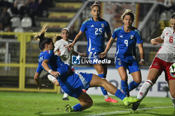 2024-10-25 - Sofia Cantore (ITA) is scoring the goal of 2-0 during the women's international friendly match between Italy and Malta FA at the Tre Fontane Stadium on October 25, 2024 in Rome, Italy. - ITALY WOMEN VS MALTA WOMEN - FRIENDLY MATCH - SOCCER