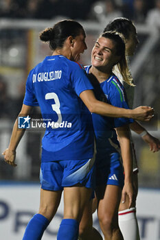 2024-10-25 - Sofia Cantore (ITA) celebrates after scoring the gol of 2-0 during the women's international friendly match between Italy and Malta FA at the Tre Fontane Stadium on October 25, 2024 in Rome, Italy. - ITALY WOMEN VS MALTA WOMEN - FRIENDLY MATCH - SOCCER