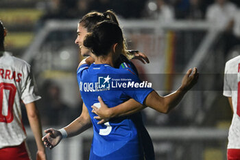 2024-10-25 - Sofia Cantore (ITA) celebrates after scoring the gol of 2-0 during the women's international friendly match between Italy and Malta FA at the Tre Fontane Stadium on October 25, 2024 in Rome, Italy. - ITALY WOMEN VS MALTA WOMEN - FRIENDLY MATCH - SOCCER