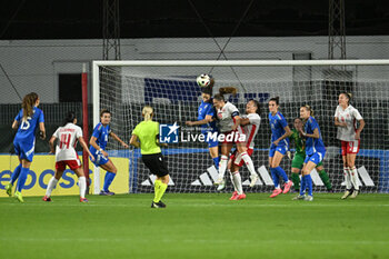 2024-10-25 - Angelica Soffia (ITA) and Charlene Zammit (MLT) in action during the women's international friendly match between Italy and Malta FA at the Tre Fontane Stadium on October 25, 2024 in Rome, Italy. - ITALY WOMEN VS MALTA WOMEN - FRIENDLY MATCH - SOCCER