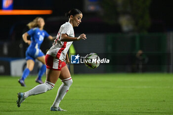 2024-10-25 - Brenda Borg (MLT) in action during the women's international friendly match between Italy and Malta FA at the Tre Fontane Stadium on October 25, 2024 in Rome, Italy. - ITALY WOMEN VS MALTA WOMEN - FRIENDLY MATCH - SOCCER