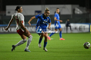 2024-10-25 - Brenda Borg (MLT) and Giada Greggi (ITA) in action during the women's international friendly match between Italy and Malta FA at the Tre Fontane Stadium on October 25, 2024 in Rome, Italy. - ITALY WOMEN VS MALTA WOMEN - FRIENDLY MATCH - SOCCER