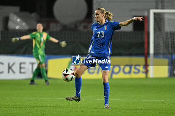 2024-10-25 - Julie Piga (ITA) in action during the women's international friendly match between Italy and Malta FA at the Tre Fontane Stadium on October 25, 2024 in Rome, Italy. - ITALY WOMEN VS MALTA WOMEN - FRIENDLY MATCH - SOCCER