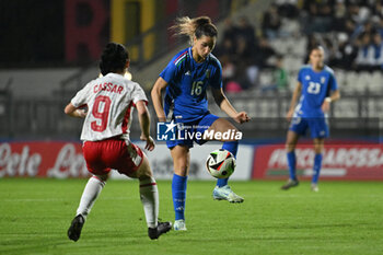 2024-10-25 - Alishia Cassar (MLT) and Emma Severini (ITA) in action during the women's international friendly match between Italy and Malta FA at the Tre Fontane Stadium on October 25, 2024 in Rome, Italy. - ITALY WOMEN VS MALTA WOMEN - FRIENDLY MATCH - SOCCER