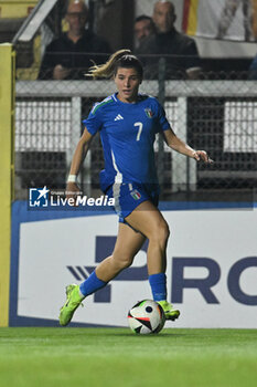 2024-10-25 - Sofia Cantore (ITA) in action during the women's international friendly match between Italy and Malta FA at the Tre Fontane Stadium on October 25, 2024 in Rome, Italy. - ITALY WOMEN VS MALTA WOMEN - FRIENDLY MATCH - SOCCER