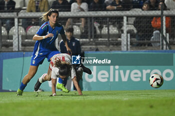 2024-10-25 - Sofia Cantore (ITA) in action during the women's international friendly match between Italy and Malta FA at the Tre Fontane Stadium on October 25, 2024 in Rome, Italy. - ITALY WOMEN VS MALTA WOMEN - FRIENDLY MATCH - SOCCER