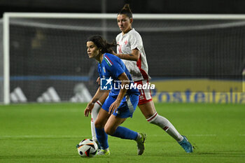 2024-10-25 - Eva Schatzer (ITA) and Kailey Willis (MLT) in action during the women's international friendly match between Italy and Malta FA at the Tre Fontane Stadium on October 25, 2024 in Rome, Italy. - ITALY WOMEN VS MALTA WOMEN - FRIENDLY MATCH - SOCCER