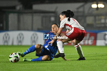 2024-10-25 - Alishia Cassar (MLT) and Lucia Di Guglielmo (ITA) in action during the women's international friendly match between Italy and Malta FA at the Tre Fontane Stadium on October 25, 2024 in Rome, Italy. - ITALY WOMEN VS MALTA WOMEN - FRIENDLY MATCH - SOCCER