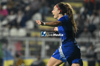 2024-10-25 - Benedetta Glionna (ITA) celebrates after scoring the gol of 3-0 during the women's international friendly match between Italy and Malta FA at the Tre Fontane Stadium on October 25, 2024 in Rome, Italy. - ITALY WOMEN VS MALTA WOMEN - FRIENDLY MATCH - SOCCER