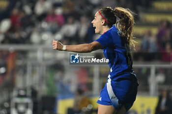 2024-10-25 - Benedetta Glionna (ITA) celebrates after scoring the gol of 3-0 during the women's international friendly match between Italy and Malta FA at the Tre Fontane Stadium on October 25, 2024 in Rome, Italy. - ITALY WOMEN VS MALTA WOMEN - FRIENDLY MATCH - SOCCER