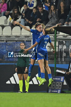 2024-10-25 - Benedetta Glionna (ITA) celebrates after scoring the gol of 3-0 during the women's international friendly match between Italy and Malta FA at the Tre Fontane Stadium on October 25, 2024 in Rome, Italy. - ITALY WOMEN VS MALTA WOMEN - FRIENDLY MATCH - SOCCER