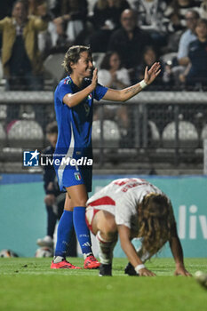 2024-10-25 - Valentina Giacinti (ITA) celebrates after scoring the gol of 4-0 in action during the women's international friendly match between Italy and Malta FA at the Tre Fontane Stadium on October 25, 2024 in Rome, Italy. - ITALY WOMEN VS MALTA WOMEN - FRIENDLY MATCH - SOCCER