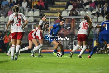 2024-10-25 - Sofia Cantore (ITA) in action during the women's international friendly match between Italy and Malta FA at the Tre Fontane Stadium on October 25, 2024 in Rome, Italy. - ITALY WOMEN VS MALTA WOMEN - FRIENDLY MATCH - SOCCER