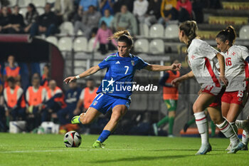 2024-10-25 - Sofia Cantore (ITA) in action during the women's international friendly match between Italy and Malta FA at the Tre Fontane Stadium on October 25, 2024 in Rome, Italy. - ITALY WOMEN VS MALTA WOMEN - FRIENDLY MATCH - SOCCER