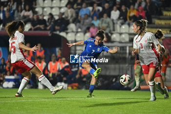 2024-10-25 - Sofia Cantore (ITA) in action during the women's international friendly match between Italy and Malta FA at the Tre Fontane Stadium on October 25, 2024 in Rome, Italy. - ITALY WOMEN VS MALTA WOMEN - FRIENDLY MATCH - SOCCER