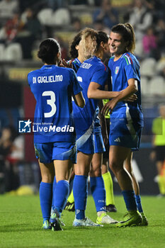 2024-10-25 - Sofia Cantore (ITA) celebrates after scoring the gol of 5-0 during the women's international friendly match between Italy and Malta FA at the Tre Fontane Stadium on October 25, 2024 in Rome, Italy. - ITALY WOMEN VS MALTA WOMEN - FRIENDLY MATCH - SOCCER