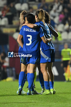 2024-10-25 - Sofia Cantore (ITA) celebrates after scoring the gol of 5-0 during the women's international friendly match between Italy and Malta FA at the Tre Fontane Stadium on October 25, 2024 in Rome, Italy. - ITALY WOMEN VS MALTA WOMEN - FRIENDLY MATCH - SOCCER