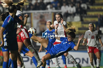 2024-10-25 - Sofia Cantore (ITA) in action during the women's international friendly match between Italy and Malta FA at the Tre Fontane Stadium on October 25, 2024 in Rome, Italy. - ITALY WOMEN VS MALTA WOMEN - FRIENDLY MATCH - SOCCER