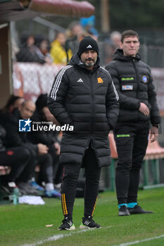 2024-03-10 - Alessandro Spugna coach of AS Roma Women during the Italian women's  Italian Cup 2023/2024 match between AS Roma Women vs AC Milan at the Tre Fontane stadium in Rome on 10 March 2024. - ROMA WOMEN VS MILAN - WOMEN ITALIAN CUP - SOCCER