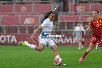 2024-03-10 - Emelyne Laurent (AC Milan);  during the Italian women's  Italian Cup 2023/2024 match between AS Roma Women vs AC Milan at the Tre Fontane stadium in Rome on 10 March 2024. - ROMA WOMEN VS MILAN - WOMEN ITALIAN CUP - SOCCER