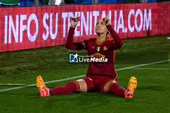 2024-05-24 - Sanne Troelsgaard of Roma celebrates his goal during the Italy Cup women final match between AS Roma Women and AC Fiorentina Women at Stadio Dino Manuzzi on May 24, 2024 in Cesena, Italy. ©Photo: Cinzia Camela. - FINAL - AS ROMA VS ACF FIORENTINA - WOMEN ITALIAN CUP - SOCCER