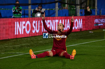 2024-05-24 - Sanne Troelsgaard of Roma celebrates his goal during the Italy Cup women final match between AS Roma Women and AC Fiorentina Women at Stadio Dino Manuzzi on May 24, 2024 in Cesena, Italy. ©Photo: Cinzia Camela. - FINAL - AS ROMA VS ACF FIORENTINA - WOMEN ITALIAN CUP - SOCCER