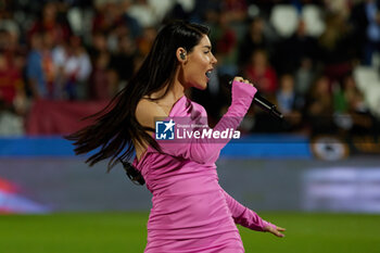 2024-05-24 - Bianca Atzei sings during the Italy Cup women final match between AS Roma Women and AC Fiorentina Women at Stadio Dino Manuzzi on May 24, 2024 in Cesena, Italy. ©Photo: Cinzia Camela. - FINAL - AS ROMA VS ACF FIORENTINA - WOMEN ITALIAN CUP - SOCCER