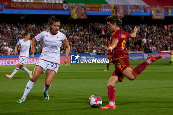 2024-05-24 - ACF Fiorentina player Marina Georgieva and AS Roma player Valentina Giacinti compete for the ball during the match between AS Roma v ACF Fiorentina at Dino Manuzzi Stadium on May 24, 2024 in Cesena, Italy. ©Photo: Cinzia Camela. - FINAL - AS ROMA VS ACF FIORENTINA - WOMEN ITALIAN CUP - SOCCER