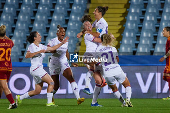 2024-05-24 - ACF Fiorentina player Paulina Hammarlung celebrate with teammate after scoring goal during the match between AS Roma v ACF Fiorentina at Dino Manuzzi Stadium on May 24, 2024 in Cesena, Italy. ©Photo: Cinzia Camela. - FINAL - AS ROMA VS ACF FIORENTINA - WOMEN ITALIAN CUP - SOCCER