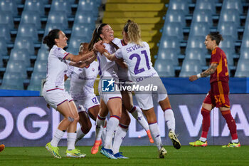 2024-05-24 - ACF Fiorentina player Paulina Hammarlung celebrate with teammate after scoring goal during the match between AS Roma v ACF Fiorentina at Dino Manuzzi Stadium on May 24, 2024 in Cesena, Italy. ©Photo: Cinzia Camela. - FINAL - AS ROMA VS ACF FIORENTINA - WOMEN ITALIAN CUP - SOCCER