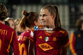 2024-05-24 - As Roma Player Emilie Haavi celebrates the victory at the end of the the Italy Cup women final match between AS Roma Women and AC Fiorentina Women at Stadio Dino Manuzzi on May 24, 2024 in Cesena, Italy. ©Photo: Cinzia Camela. - FINAL - AS ROMA VS ACF FIORENTINA - WOMEN ITALIAN CUP - SOCCER