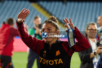 2024-05-24 - AS Roma captain Elisa Bartoli, celebrates after winning the Women Italy Cup match against ACF Fiorentina at Dino Manuzzi Stadium on May 24, 2024 in Cesena, Italy. ©Photo: Cinzia Camela. - FINAL - AS ROMA VS ACF FIORENTINA - WOMEN ITALIAN CUP - SOCCER