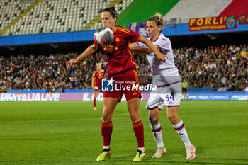 2024-05-24 - Evelyne Viens of AS Roma and Laura Agard of ACF Fiorentina compete for the ball during the match between AS Roma v ACF Fiorentina at Dino Manuzzi Stadium on May 24, 2024 in Cesena, Italy. ©Photo: Cinzia Camela. - FINAL - AS ROMA VS ACF FIORENTINA - WOMEN ITALIAN CUP - SOCCER