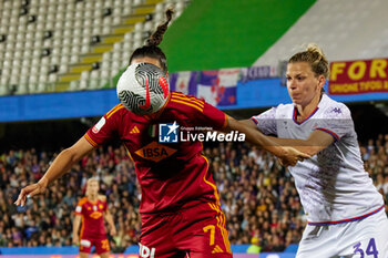 2024-05-24 - Evelyne Viens of AS Roma and Laura Agard of ACF Fiorentina compete for the ball during the match between AS Roma v ACF Fiorentina at Dino Manuzzi Stadium on May 24, 2024 in Cesena, Italy. ©Photo: Cinzia Camela. - FINAL - AS ROMA VS ACF FIORENTINA - WOMEN ITALIAN CUP - SOCCER