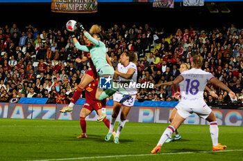 2024-05-24 - Alayah Pilgrim of AS Roma and Rachele Baldi of Fiorentina compete for the ball during the match between AS Roma v ACF Fiorentina at Dino Manuzzi Stadium on May 24, 2024 in Cesena, Italy. ©Photo: Cinzia Camela. - FINAL - AS ROMA VS ACF FIORENTINA - WOMEN ITALIAN CUP - SOCCER