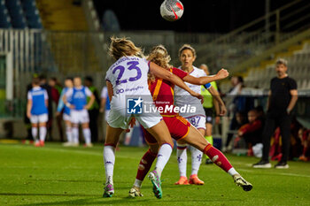 2024-05-24 - Alayah Pilgrim of AS Roma and Marina Georgieva of Fiorentina compete for the ball during the match between AS Roma v ACF Fiorentina at Dino Manuzzi Stadium on May 24, 2024 in Cesena, Italy. ©Photo: Cinzia Camela. - FINAL - AS ROMA VS ACF FIORENTINA - WOMEN ITALIAN CUP - SOCCER