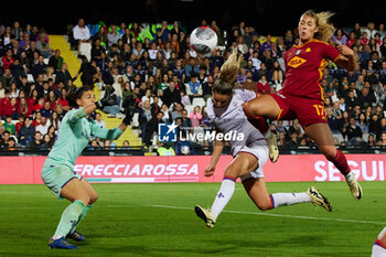 2024-05-24 - Alayah Pilgrim of AS Roma and Rachele Baldi of Fiorentina compete for the ball during the match between AS Roma v ACF Fiorentina at Dino Manuzzi Stadium on May 24, 2024 in Cesena, Italy. ©Photo: Cinzia Camela. - FINAL - AS ROMA VS ACF FIORENTINA - WOMEN ITALIAN CUP - SOCCER