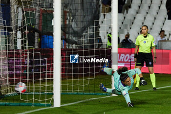 2024-05-24 - ACF Fiorentina Goalkeeper Rachele Baldi miss the last Sanne Troelsgaard penalty during the match between AS Roma v ACF Fiorentina at Dino Manuzzi Stadium on May 24, 2024 in Cesena, Italy. ©Photo: Cinzia Camela. - FINAL - AS ROMA VS ACF FIORENTINA - WOMEN ITALIAN CUP - SOCCER