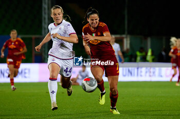 2024-05-24 - Emma Farge of ACF Fiorentina and Evelyne Viens of AS Roma, compete for the ball during the match between AS Roma v ACF Fiorentina at Dino Manuzzi Stadium on May 24, 2024 in Cesena, Italy. ©Photo: Cinzia Camela. - FINAL - AS ROMA VS ACF FIORENTINA - WOMEN ITALIAN CUP - SOCCER